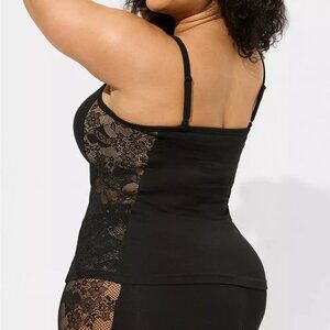 Torrid Foxy Lace Side Sleeveless Sleep Tank Black Size 4